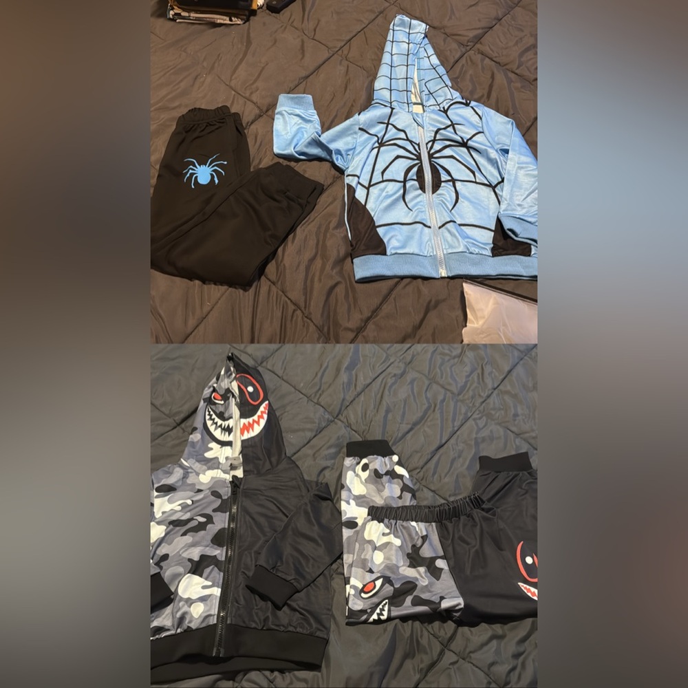 SHEIN Blue and Black Superhero Costume Set